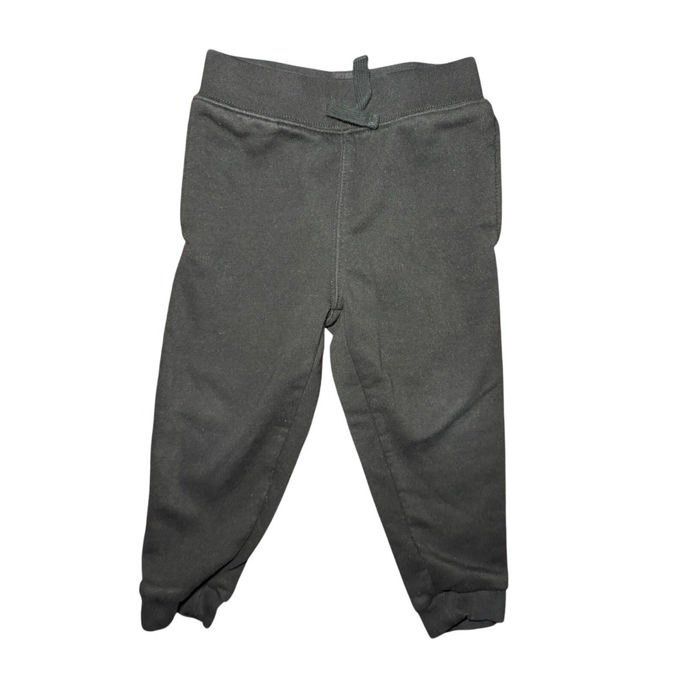 The Childrens Place Jogger Pants Boys 3T Black Fleece Lined Drawstring Sweats